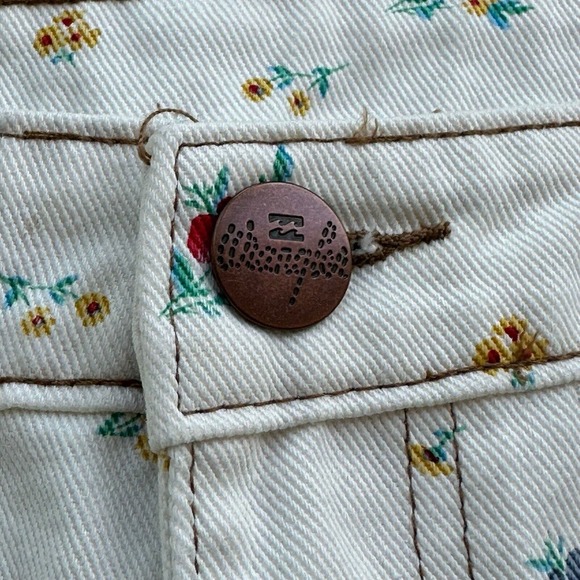 Billabong Cream Floral Straight Leg Jeans - Picture 4 of 16